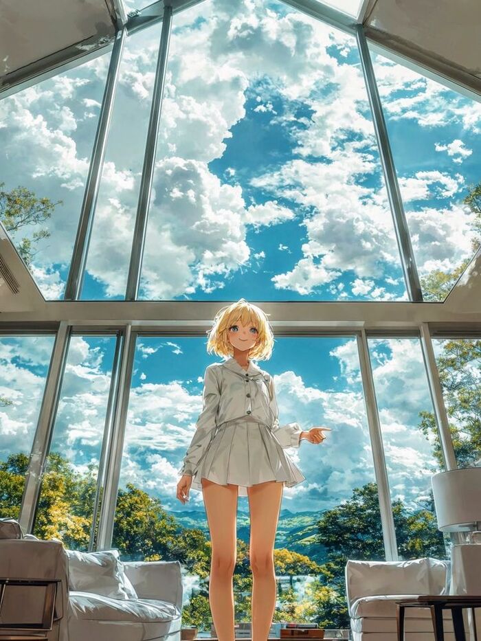 Дом с панорамным остеклением, в горах...