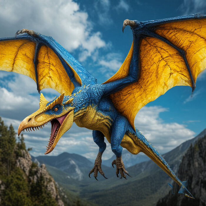 Раскрашенный птеродактиль