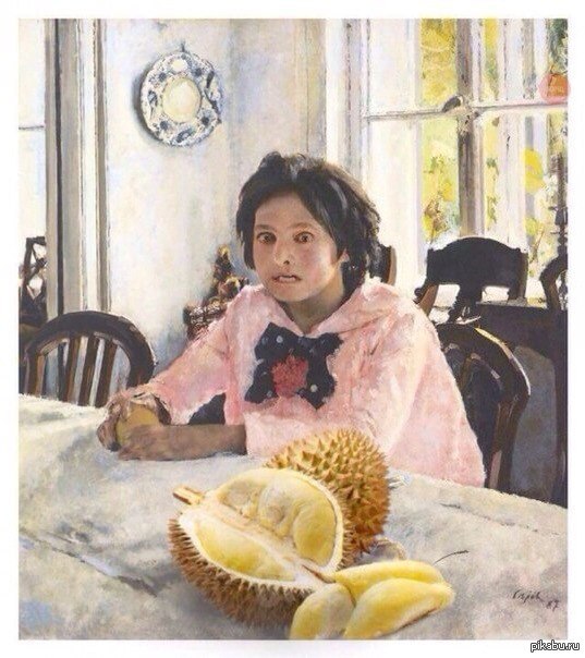 Ответ на пост «Моя девочка с персиками акварелью»