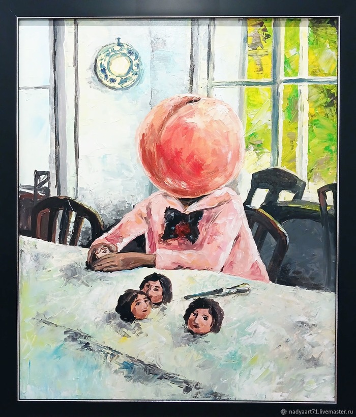 Ответ на пост «Моя девочка с персиками акварелью»