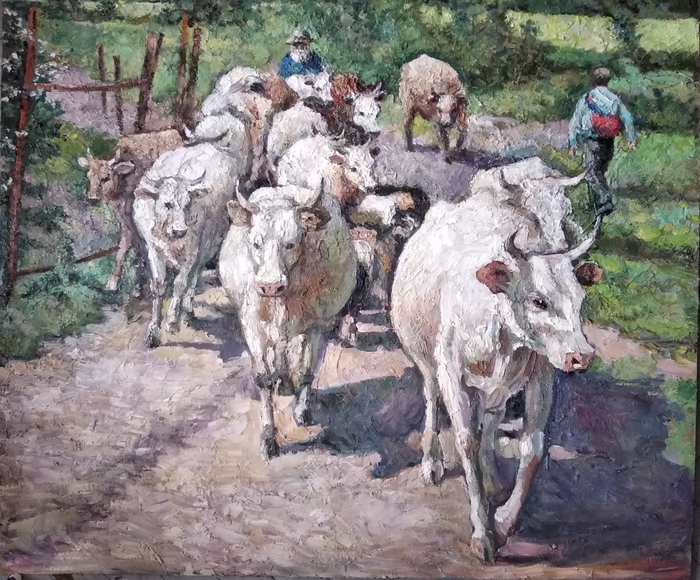 Анна Ягужинская большая картина "Стадо идёт"