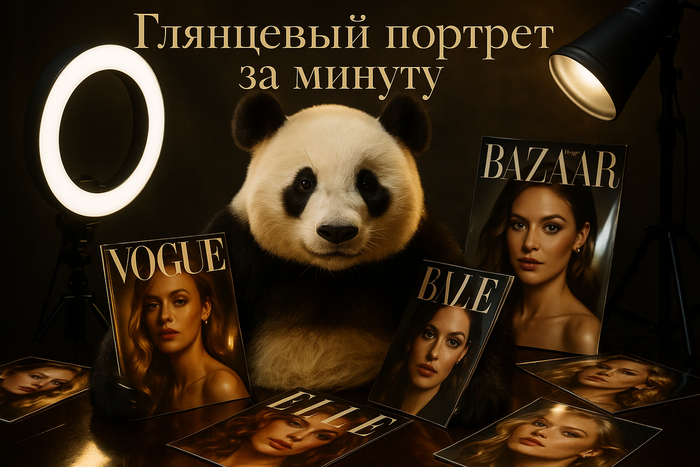 Глянцевый fashion-эффект для портретов с помощью нейросетей: как сделать лицо как на обложке журнала