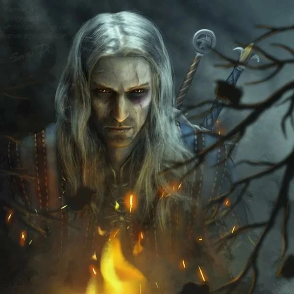 Ведьмак Геральт из Ривии, как я понял арт из 2 части игрыВедьмак Геральт из Ривии, как я понял арт из 2 части игры