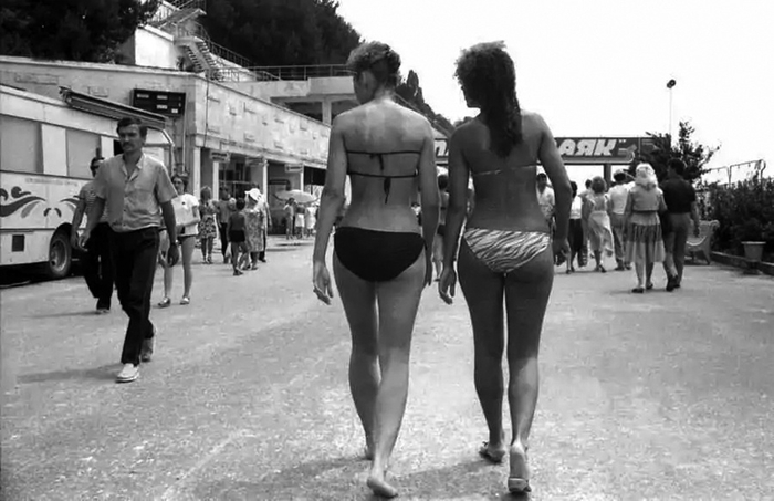 Курортный пляж в СССР