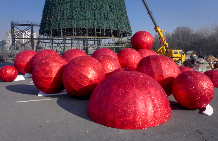 ёлка на городской площади