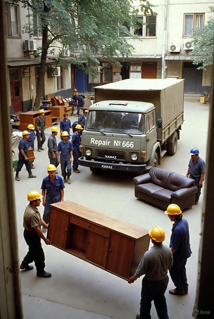 В моей вселенной «ремонт» длился ровно один день и делался бесплатно государством