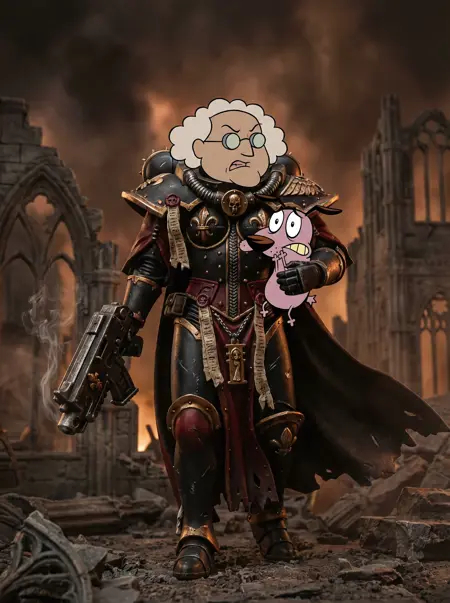 Даже не знаю кого Кураж боится больше)))