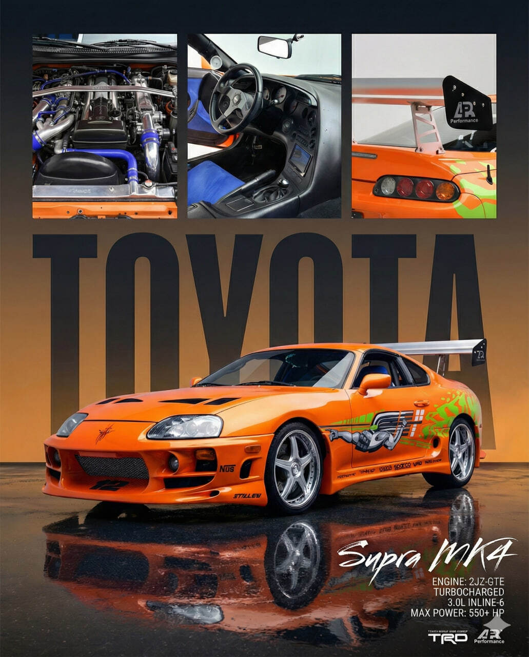 One prompt, and you've got a designer poster of your car in your hands. Testing the Nano Banana Pro - My, Artificial Intelligence, Neural Networks, Technologies, Auto, Car, Tuning, Movies, Computer graphics, 3D, Design, Poster, Illustrations, Experiment, Testing, Prompt, Фрукты, Longpost