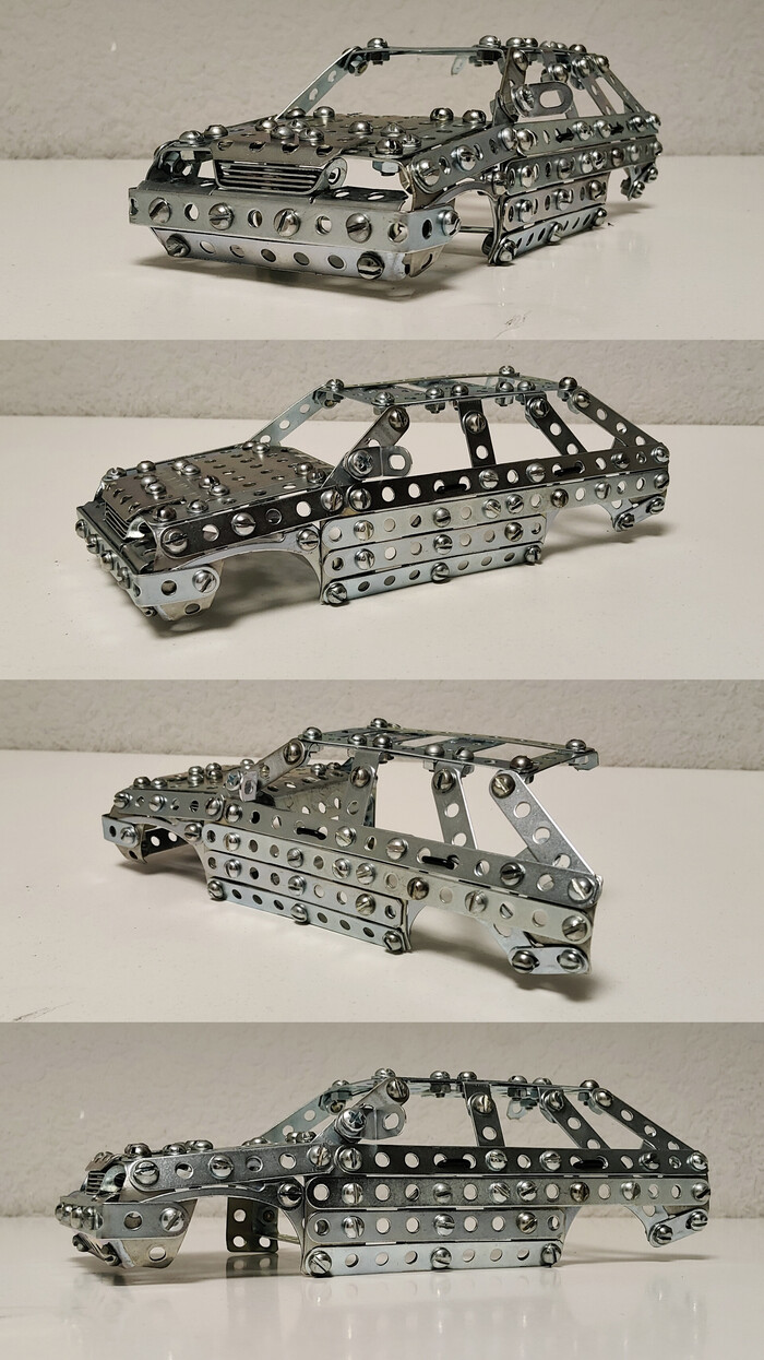 ВАЗ-2109 из металлического конструктора в процессе