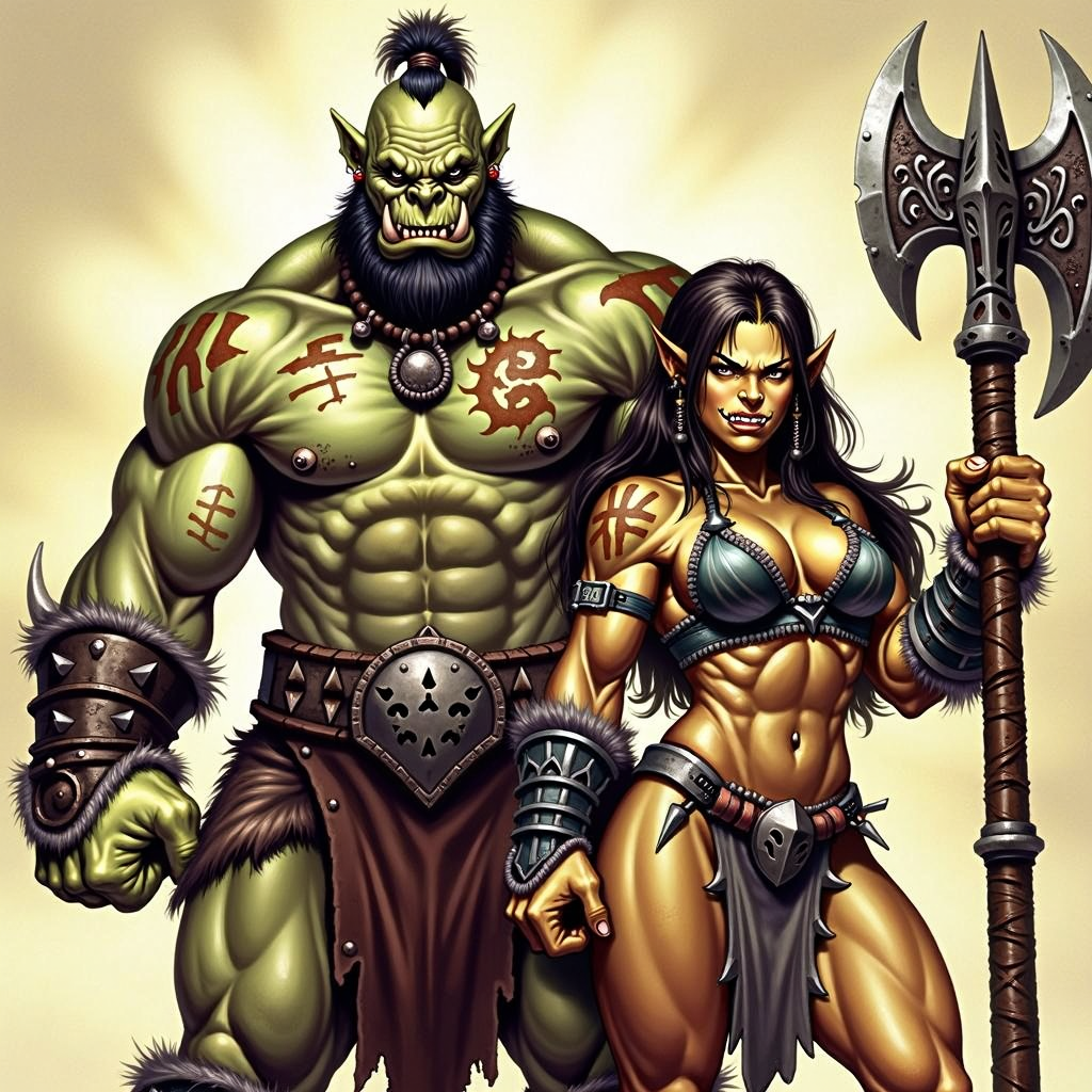 Варвары - Моё, Контент нейросетей, Арты нейросетей, Pinanoc, Варвар, Dungeons & Dragons, Варварша, Flux