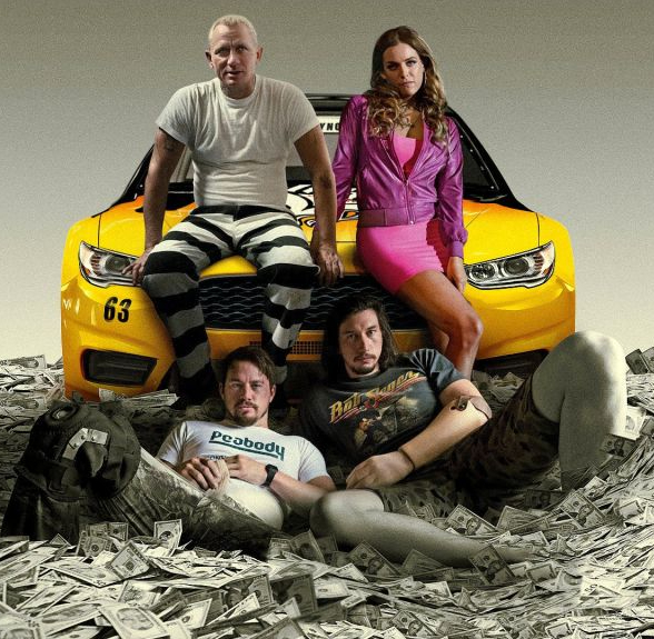 Машина на постере - это гоночный NASCAR Ford Fusion Дэйтона Уайта из фильма.