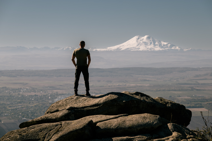 Вид с горы Верблюд, Кавминводы.