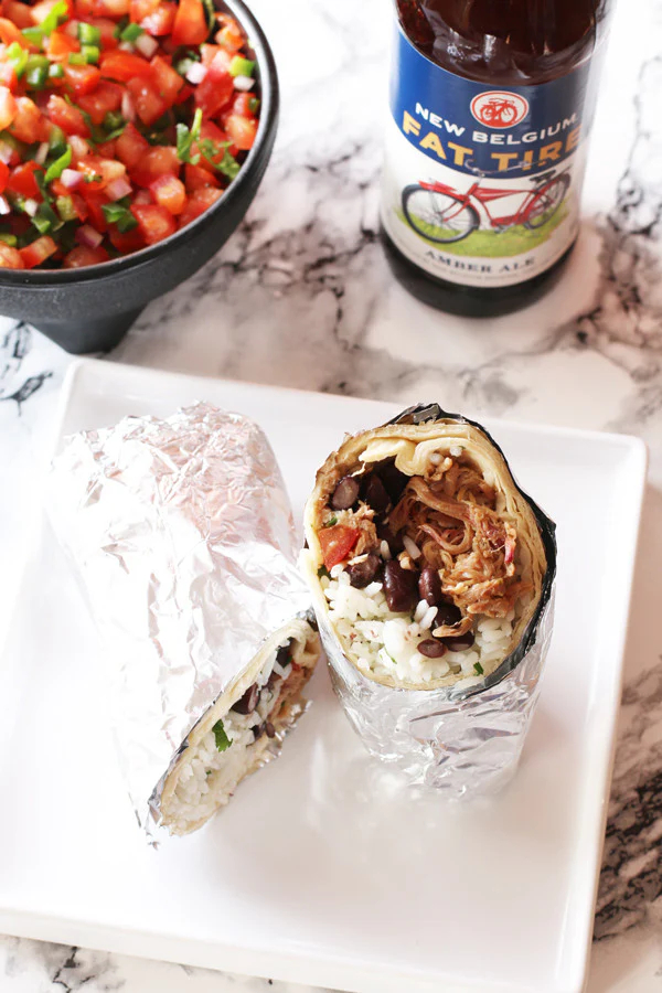 Chipotle carnitas burrito