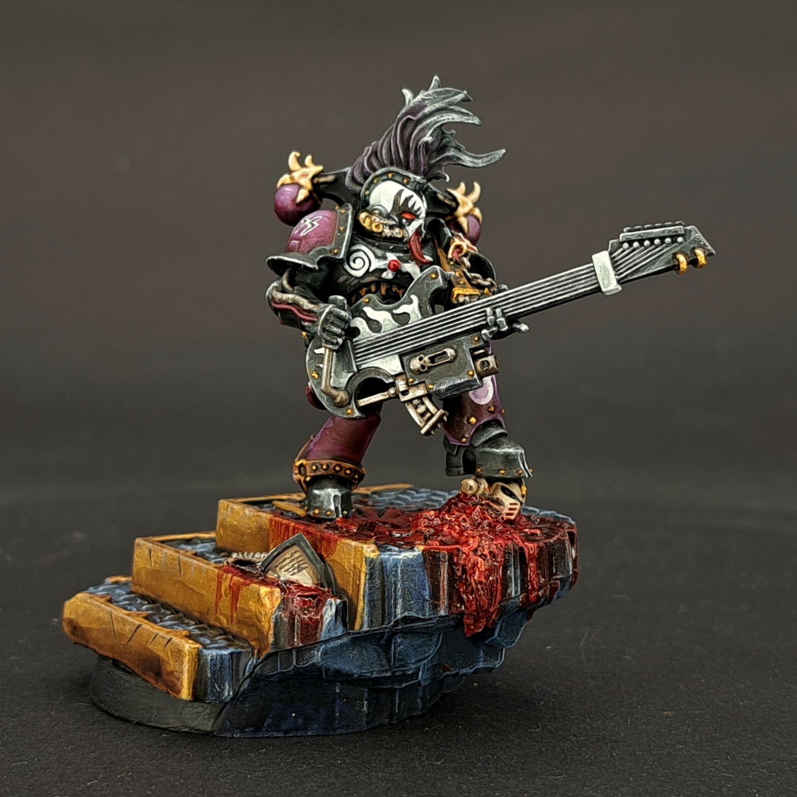 Noise Marine - Моё, Wh miniatures, Миниатюра, Покраска миниатюр, Kiss, Chaos Space marines, Видео, Без звука, Короткие видео, Длиннопост