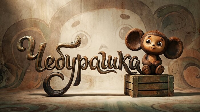 Скульптурный постер по слову «Чебурашка»