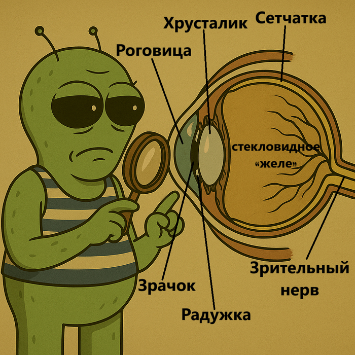 Глаз: 120 млн пикселей, а фокус только на сиськах и ключах