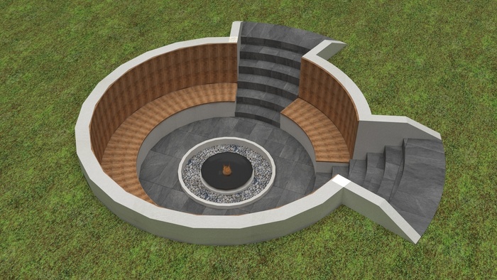 Благодаря прежним 3 вариантам появилось понимание, какую хотелось бы видеть форму будущего объекта для отдыха