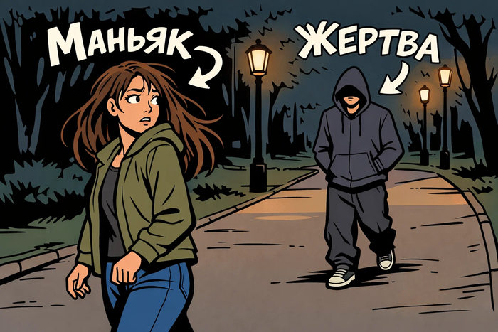 Пример реверсивного преследования.