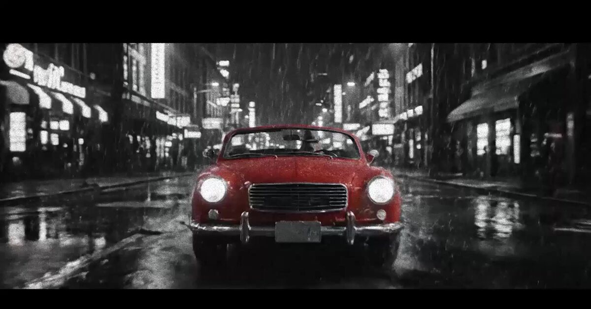 A trailer for a non-existent cartoon in the style of Sin City. - My, Neural Network Content, Movies, Creation, Neurovideo, Detective, Trailer, Capybara, Animals, Noir, Artificial Intelligence, Video