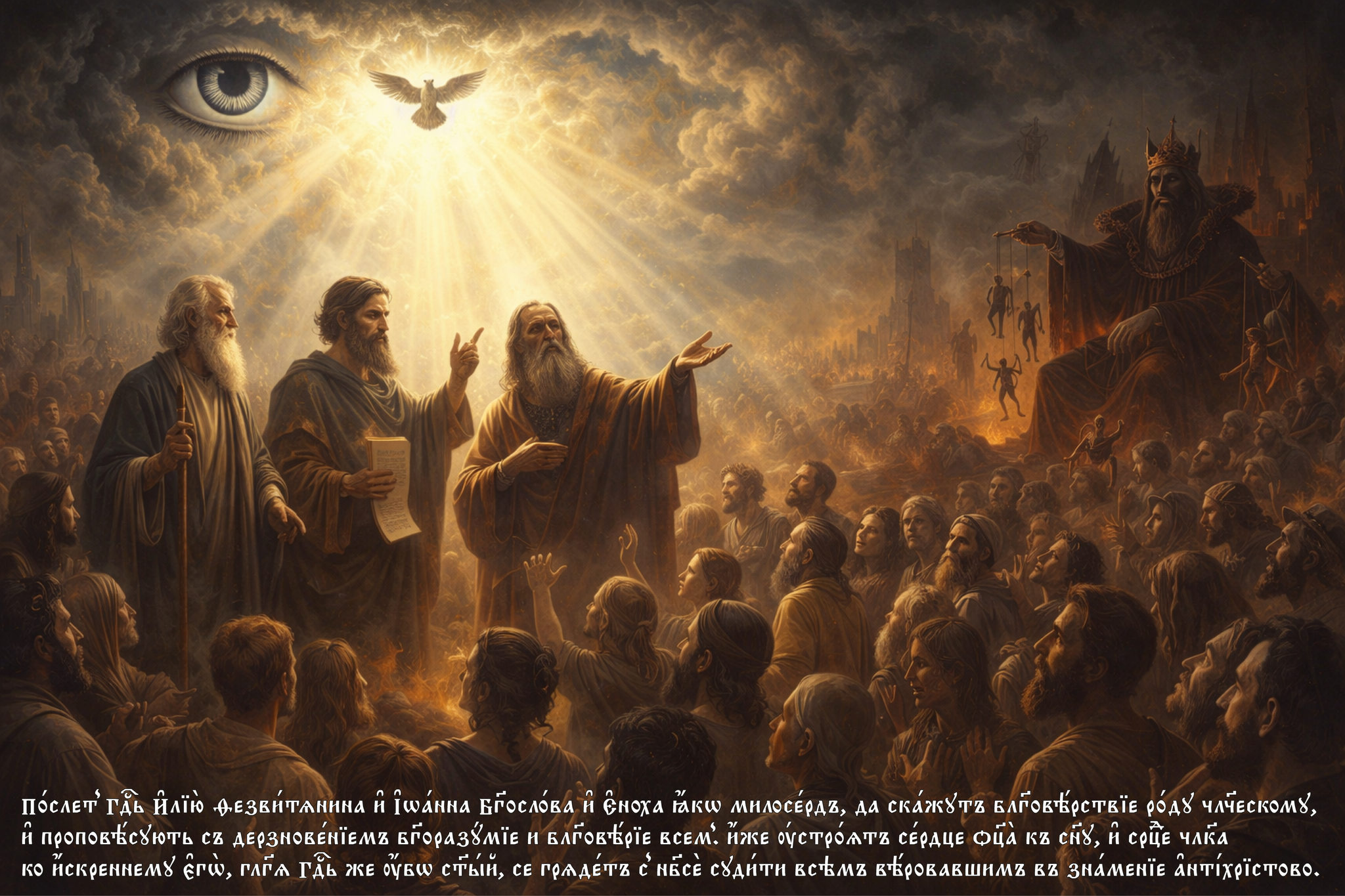 An examination of patristic traditions about the coming of the holy prophets Enoch, Elijah, and John the Theologian to denounce the Antichrist - Series The Art of Church Slavonic Writing and Language, My, Church Slavonic language, Christianity, Lord, Orthodoxy, Linguistics, Restoration, Calligraphy, faith, Theology, Religion, The culture, Theology, Rus, Apocrypha, History (science), Jan wize studio, Church, Books, Chatgpt, Archeology, Longpost
