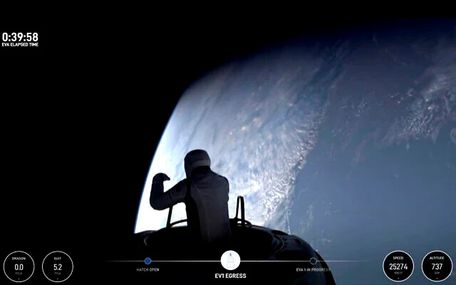 �� ���� ������, ��������� �� ������ ����� SpaceX, ����������� ������ ������� �������� ������ � �������� ������ ��� ������������ ���������������� ����������� ������� ��������� 12 �������� 2024 ����. (SpaceX ����� AP)