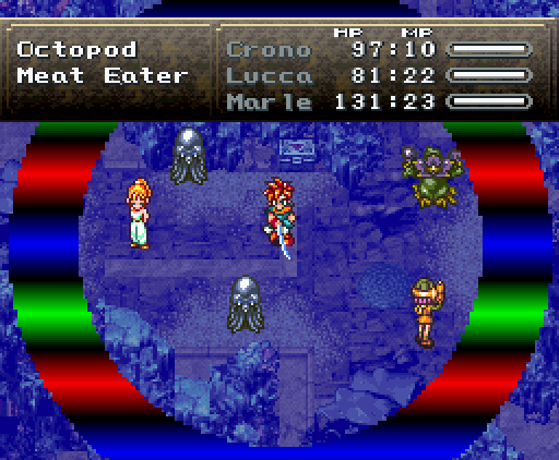 "Вращающаяся аура" в исполнении Хроно и Марл