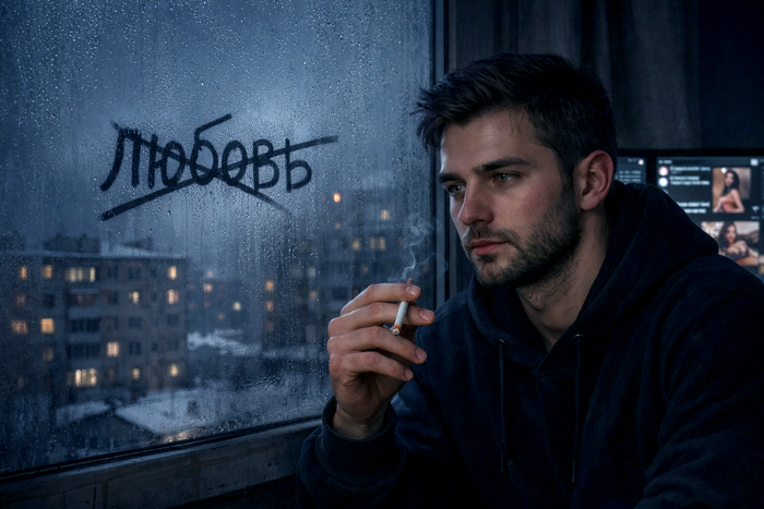 Телефона парня нет, это нейросетевой думер