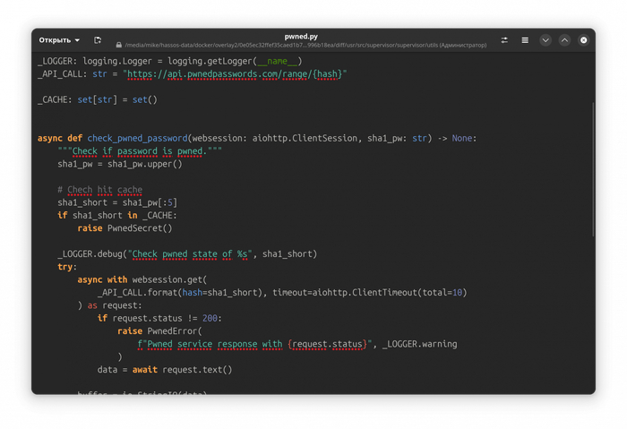 ���� /usr/src/supervisor/supervisor/utils/<!--noindex--><a href="https://pikabu.ru/story/arkhitekturnaya_oshibka_ili_zashchita_ot_vzloma_razbiraem_zavisimost_home_assistant_ot_onlaynservisov_13570135?u=http%3A%2F%2Fpwned.py&t=pwned.py&h=1a22d5b8f515012e396a2adbe93c582cbdbbb670" title="http://pwned.py" target="_blank" rel="nofollow noopener">pwned.py</a><!--/noindex-->