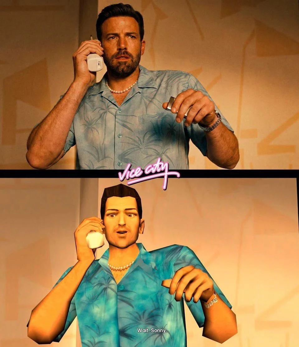 GTA Vice City в киноформате - Нейронные сети, GTA Vice City, GTA, Бен Аффлек, Мэттью Макконахи, Антонио Бандерас, Дональд Гловер, Ана де Армас, Компьютерные игры