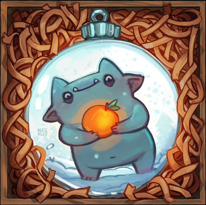 Праздничный имп с мандаринкой