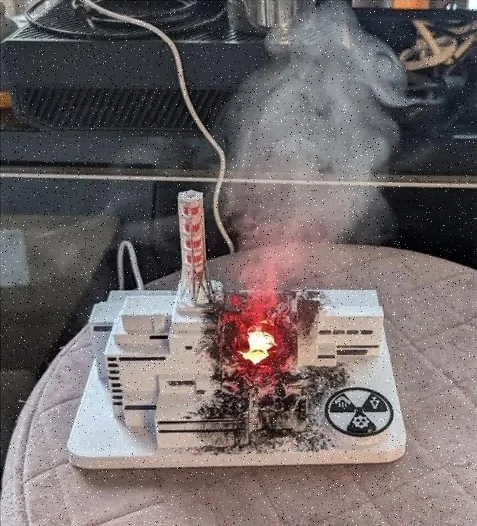 A humidifier in the shape of the Chernobyl Nuclear Power Plant - Chernobyl, Humidifier, Telegram (link), Screenshot, From the network