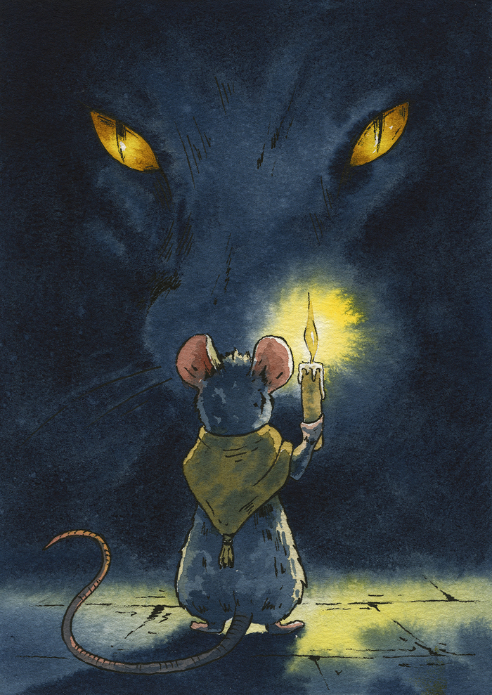 Акварель, хлопковая бумага А5, линеры. 2026г