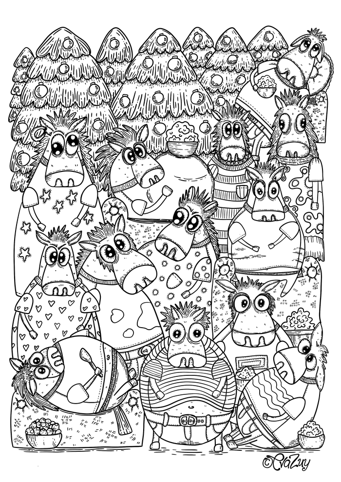 Новая посленовогодняя раскраска