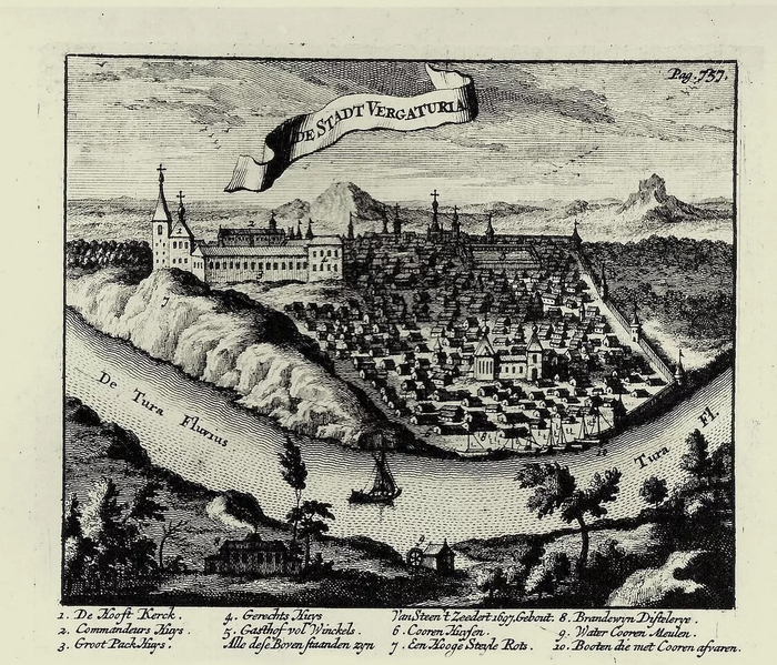 Вид Верхотурья конца XVII в. Гравюра. 1705 год