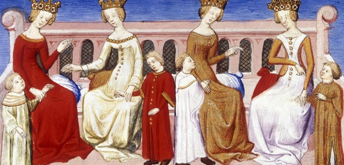 Дети и жёны Чингизхана. Миниатюра Марко Поло.