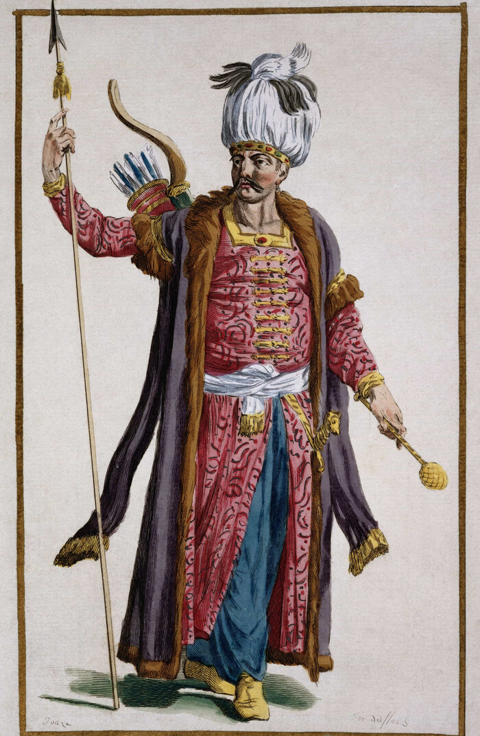 Чингизхан на французской гравюре Пьера Дюфло, 18 в.