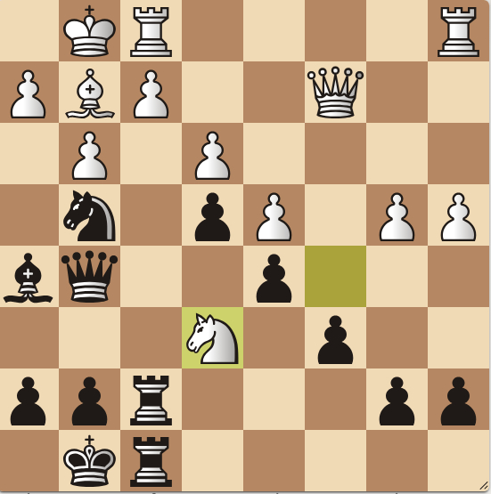 В данной партии чёрные выиграли, но это не обязательно было. Тем не менее, ваш ход за чёрных?