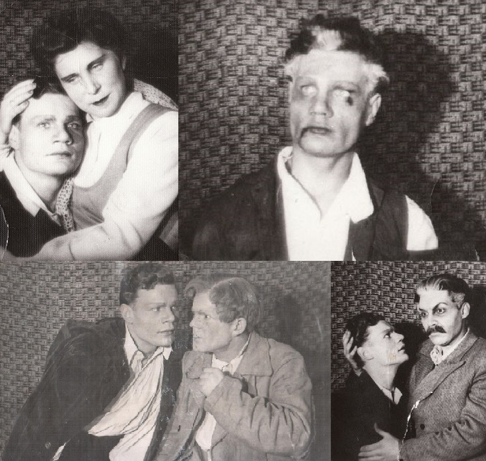 Михаил Пуговкин в роли Олега Кошевого в спектакле «Молодая гвардия». Драматический театр Северного флота, г. Мурманск. 1947 г.