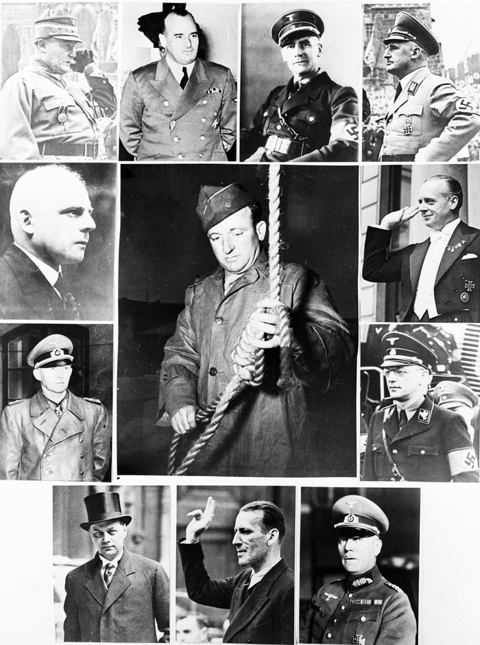 По приговору Нюрнбергского трибунала.