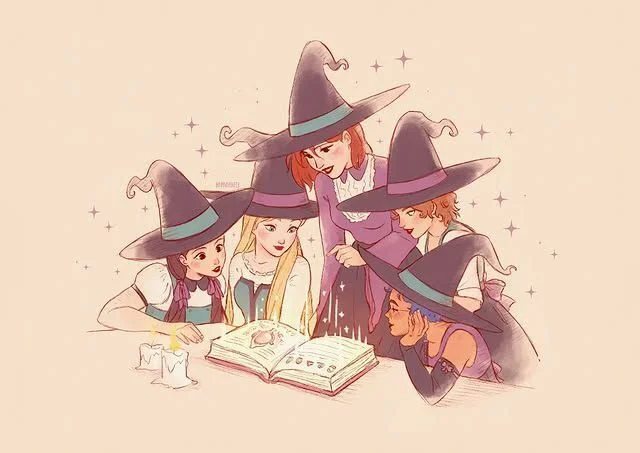 Learning magic - Art, Drawing, Girls, Witches, Cartoons, Enchantresses (animated series)