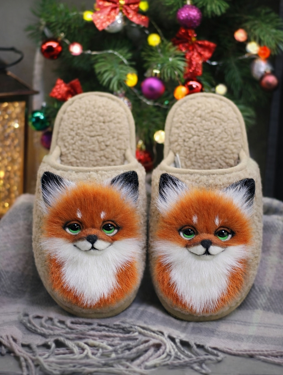 Тапочки с лисичками - Моё, Рукоделие без процесса, Ручная работа, Рукоделие, Тапки, Лиса