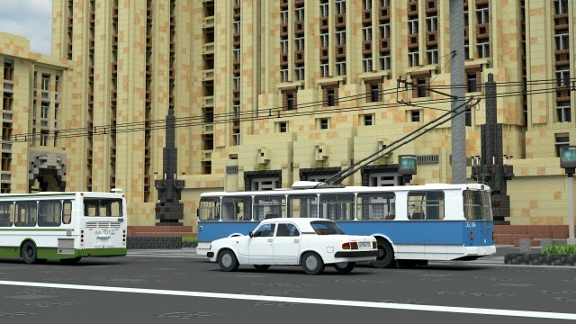 В потоке на Смоленской-Сенной площади