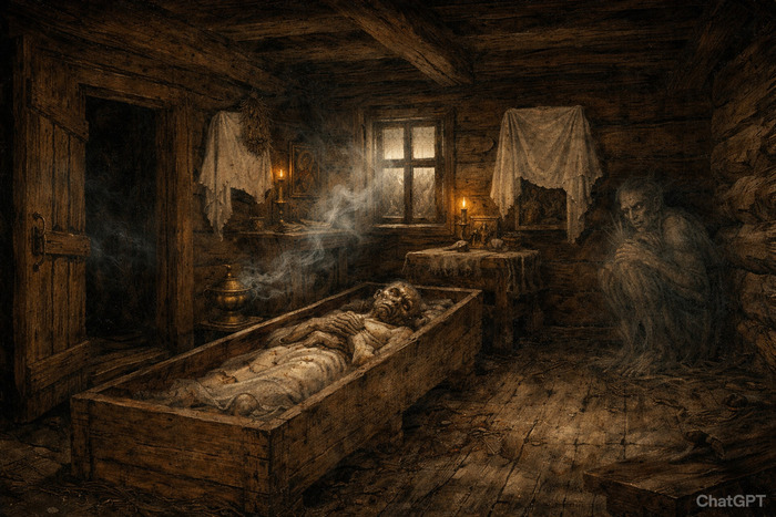 Гляди, покойник плачет