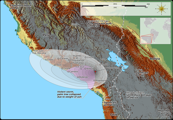 ������-�� ������ ����� Huaynaputina (�.�. �����������), �� � ��� ��� �������� ������� �����������.