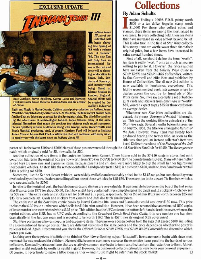 ��������� ������ Star Wars The Lucasfilm Fan Club Magazine 002 (1987). ���������. ������� ����� III