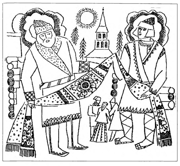 Все иллюстрации Т. Г. Юфа (Поморские сказки. Петрозаводск, 1987 г.).