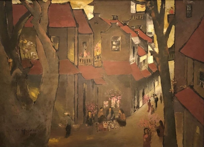 Нгуен Нгок Туан. Ханой встречает весну. 1983. Холст, масло.
