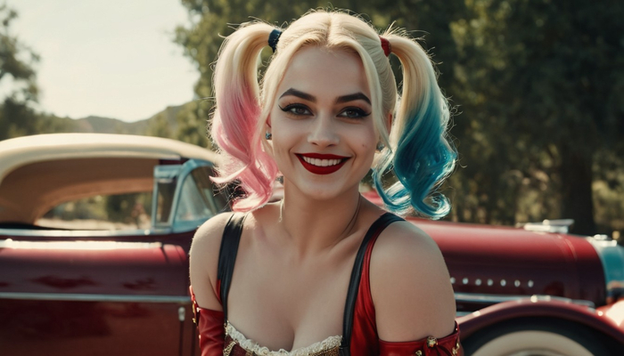 Харли Квинн с отвернувшимися куда-то в сторону сиськами (300к рейтинга)