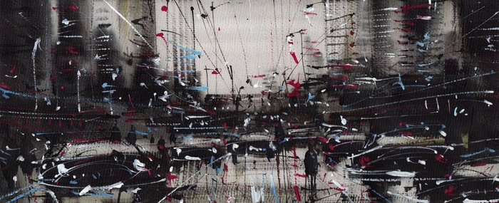 Акварель, акрил, бумага 17/42 см.