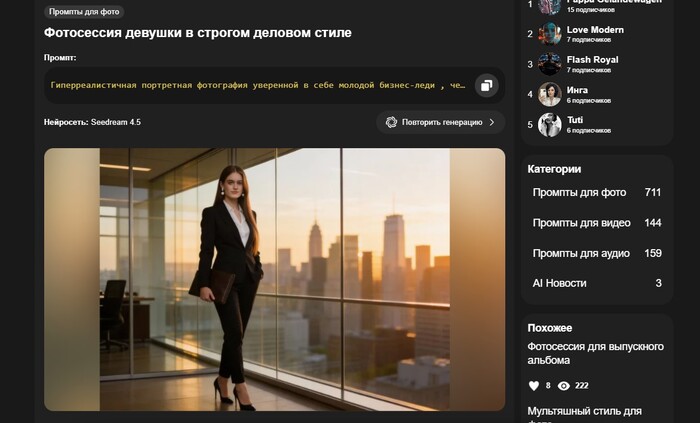 ИИ для делового фото: Промты и советы для получения профессионального бизнес-портрета с помощью нейросети